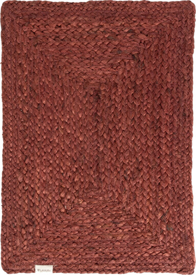 Lama dekkebrikke i jute 35x50 Rust