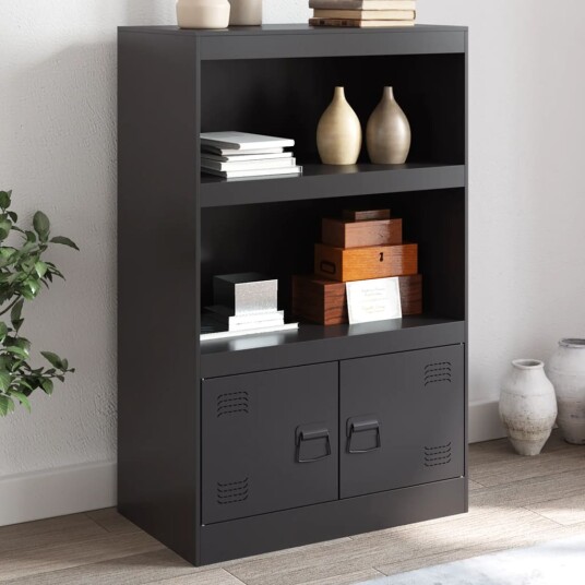  Skjenk svart 67x39x107 cm stål