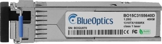Blueoptics Sfp-Bxu35-40Km-Le-Bo Fiber Optisk 1250 Mbit/S Sfp Lc 9/125 Μm Bx-U Blueoptics Sfp-Bxu35-40Km-Le-Bo Fiber Optisk 1250 Mbit/S Sfp Lc 9/125 Μm Bx-U