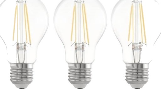 Eglo E27 A60 7W 806Lm 2700K 3 Stk Klar