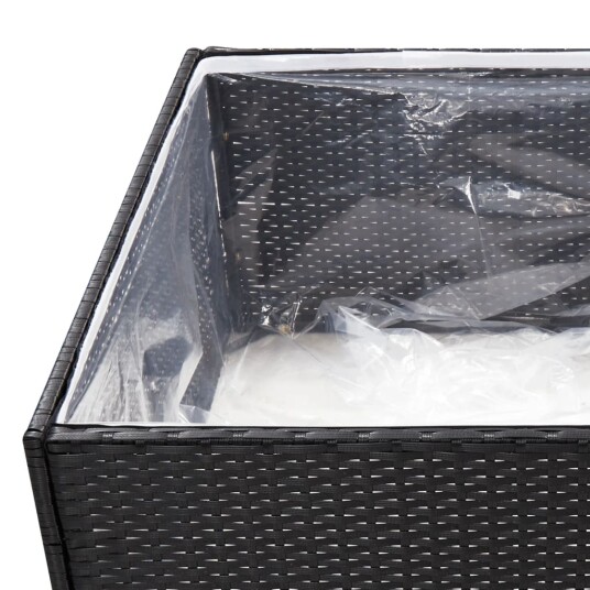 vidaXL Plantekasse svart 80x80x40 cm polyrotting