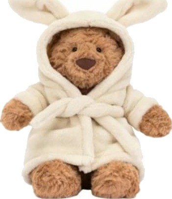 Jellycat Bartholomew Bear Mykt Kosedyr Med Badekåpe
