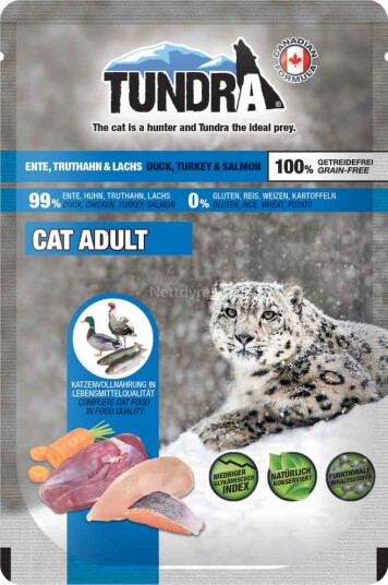 Tundra Pouch And Kalkun Og Laks 85G Våtfôr