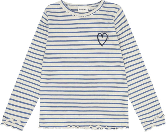 Minymo T Shirt Ls Y/D Rib Blue 152