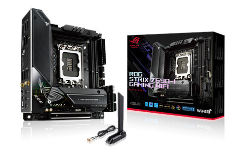 ASUS ROG STRIX Z690-I GAMING WIFI Hovedkort - Intel Z690 - Intel LGA1700 socket - DDR5 RAM - Mini-ITX ASUS ROG STRIX Z690-I GAMING WIFI Hovedkort - Intel Z690 - Intel LGA1700 socket - DDR5 RAM - Mini-ITX