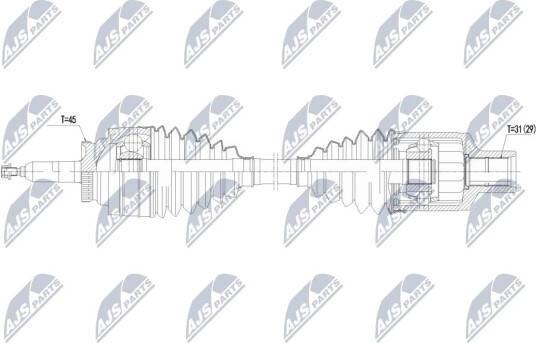 Drivaksel NTY NPW-FR-195
