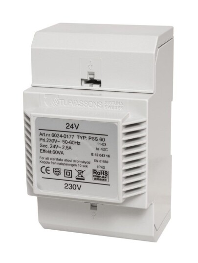 Tufvassons Installasjonstransformator 24 V (AC) 60 W