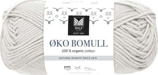 Økologisk Bomull - 304 Lys grå Grå
