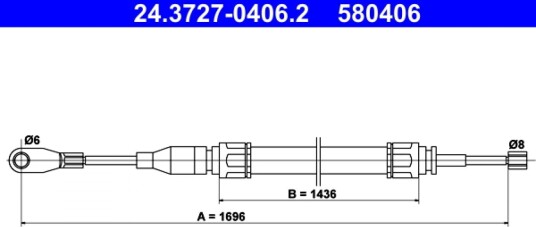 Bremsewire ATE 24.3727 0406.2