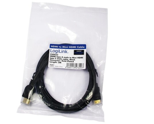 LogiLink HDMI-Kabel HDMI-St - HDMI-mini-St 19pin 2