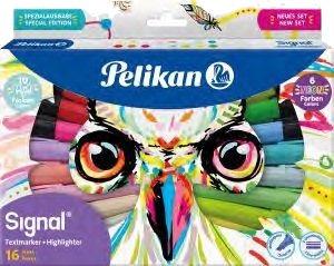 Pelikan 825078 16 Stk Flerfarget Meiselspiss Flerfarget 2 Mm 5 Mm