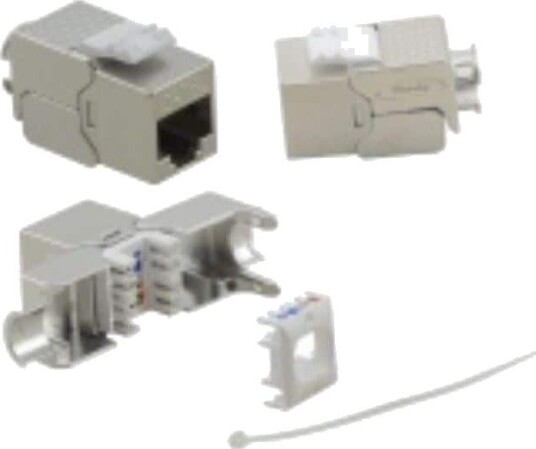 Helos Keystone-Modul Cat 6A 180° Premium Ghmt-Sertifisert 4Ppoe (372861)