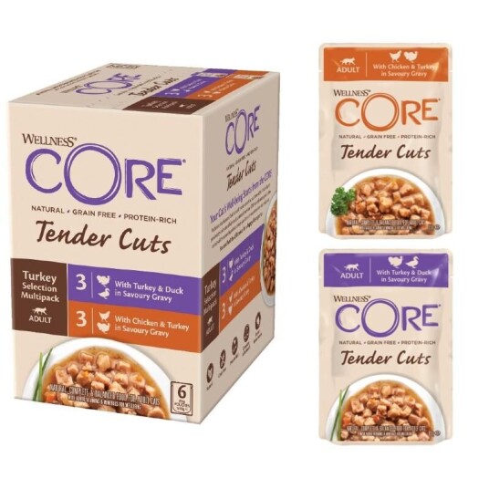 Core Tender Cuts Multipack Kalkun Våtfôr Til Katt 6 X 85 G