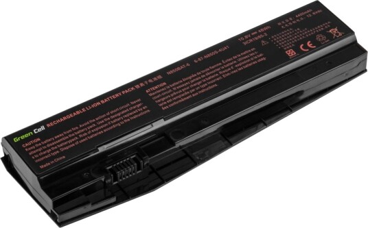 Green Cell Batteri Til Bærbar Pc Tilsvarer: Clevo N850bat-6 Litiumion 6-Cellers 4400 Mah Svart CL02