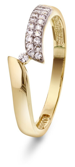 Pan Jewelry Ring i 585 gult gull med zirkonia størrelse 50