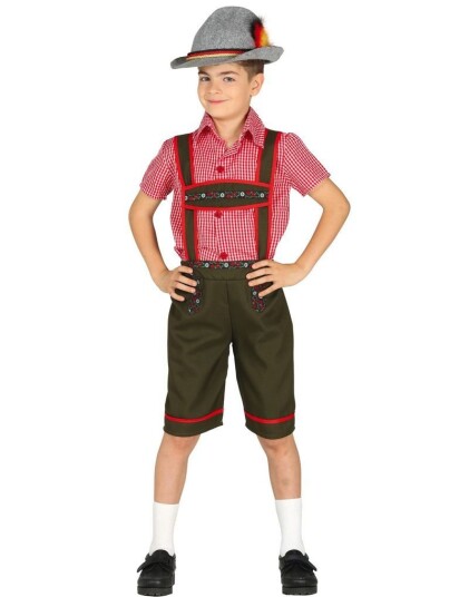 Rødt og Grønt Oktoberfestkostyme til Gutt Strl 10 12 ÅR Rødt og Grønt Oktoberfestkostyme til Gutt Strl 10 12 ÅR