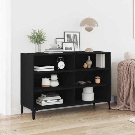 Serviesskap Svart 103.5 x 35 x 70 cm Konstruert tre Serviesskap Svart 103.5 x 35 x 70 cm Konstruert tre