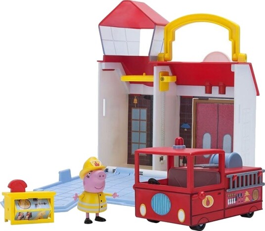 Peppa Gris Brannstasjon Med Figurer