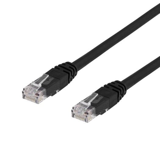 Deltaco Cat6 Network cable, 3m, black Deltaco Cat6 Network cable, 3m, black