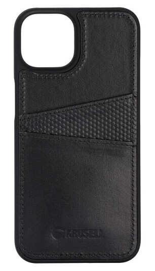 Krusell Iphone 14 Plus Deksel Leather Cardcover Svart