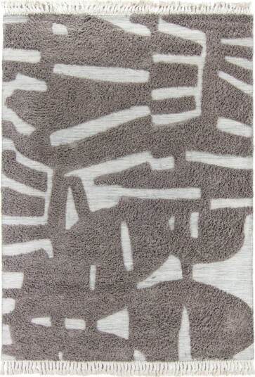 Bomullsteppe Split grå Størrelse: 200 x 290 cm