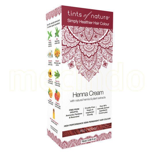 Tints of Nature Henna Hårfarge Krem Red  70 ml