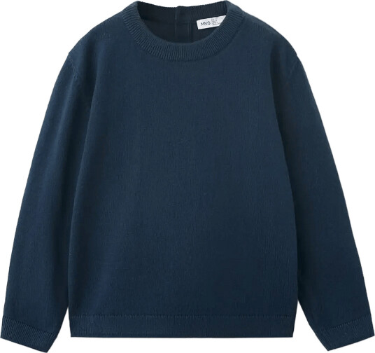 Mango Medium Knit Cotton Sweater Navy 12 18M
