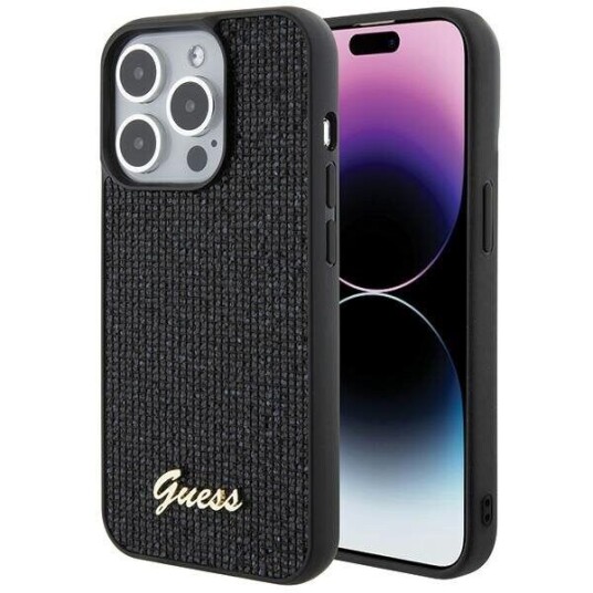 Guess Iphone 15 Pro Deksel Square Mirror Svart