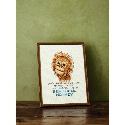 Permin Orangutang broderisett 18x24cm