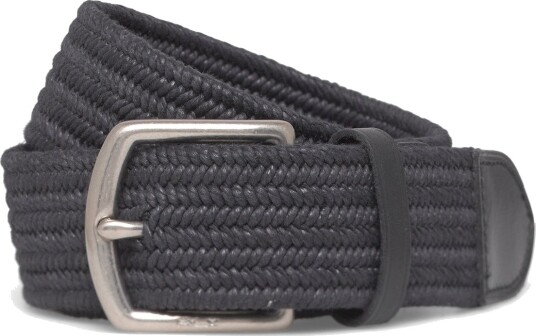 Ralph Lauren Golf Leather Trim Webbed Belt Black 34