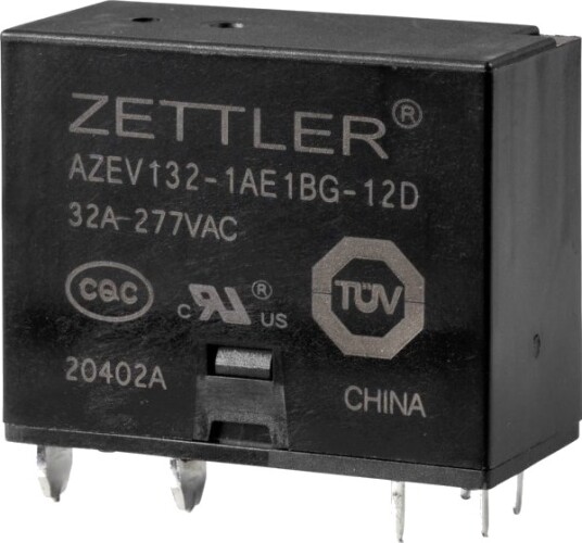 Zettler Electronics Azev132 1Ae1bg 12D Effektrelé 12 V/Dc 32 A 1 X Sluttkontakt 1 Stk.