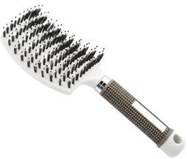 TBC The Brush Company TBC Curved Paddle Brush m. Villsvinhår Hvit 1 stk. TBC The Brush Company TBC Curved Paddle Brush m. Villsvinhår Hvit 1 stk.