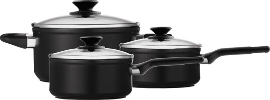 Modern House - Black Line grytesett 3 deler svart