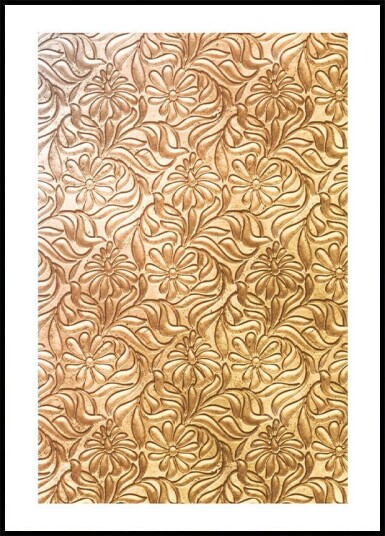 Golden Vintage Relief Plakat Plakat / 21x30cm