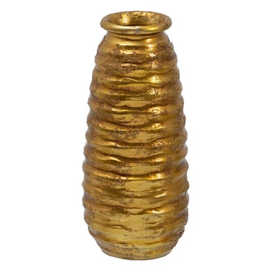 Bigbuy Home Vase 16 X 16 X 41,5 Cm Keramikk Gyllen