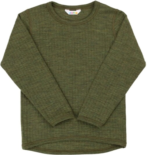 Joha Colorful Ull Trøye T Skjorte I Merino Ull Dark Olive (100)