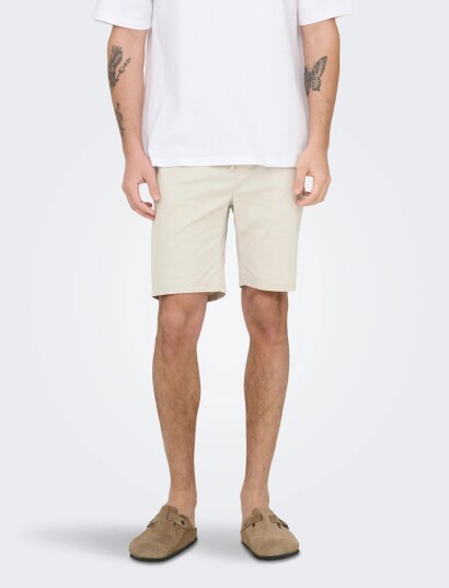 ONLY & SONS Onsreid Slim 0571 Slub Shorts Vd Cream S