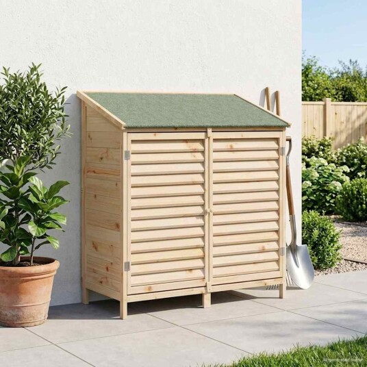 vidaXL Hagehus med tak Naturlig 106 x 56 x 113,5 cm Massiv Furu Tre