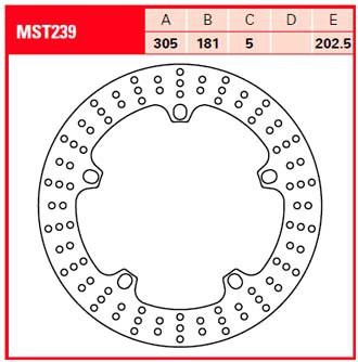 Bremseskive TRW MST239 Bremseskive TRW MST239