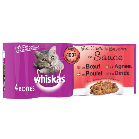 Whiskas La Carte 12 X 390 400 G Fra Slakteren I Saus (12 X 400 G) Whiskas La Carte 12 X 390 400 G Fra Slakteren I Saus (12 X 400 G)