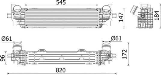 Intercooler MAHLE CI 660 000P Intercooler MAHLE CI 660 000P