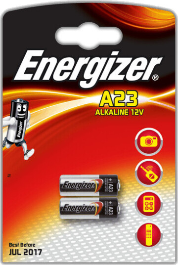 Energizer A23 Alkalisk 12V Batteri 2-pakning Energizer A23 Alkalisk 12V Batteri 2-pakning