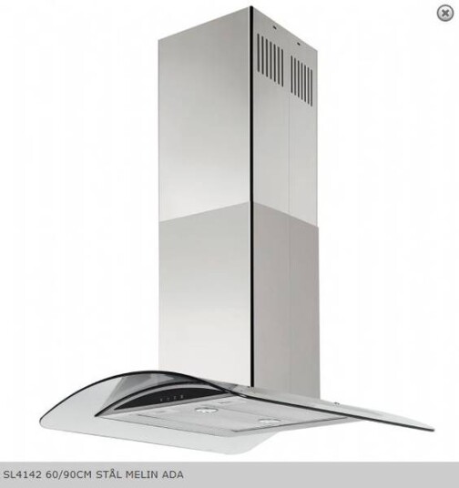 Silverline Fritthengende Ventilator SL 4142-60RF Rustfritt Stål 60 cm med Belysning og Digital Display
