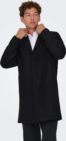 ONLY & SONS Onsaron Wool Coat Otw Noos Black S