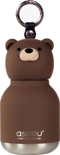 Asobu Bestie Mini Vannflaske Bjørn, Brun