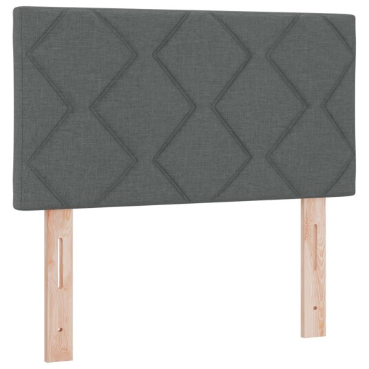 LED Hodegjerde Diamantblokk Design Mørkegrå 80 cm Stoff