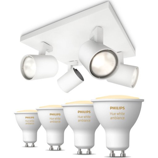 Philips Hue Runner spotter i tak 4 White Ambiance pærer
