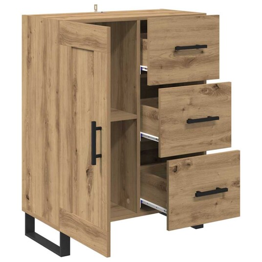 Serviesskap Artisan Eik 69,5 x 34 x 90 cm Ingeniørtre og jern