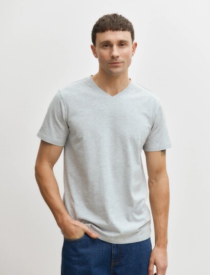 Enkel Studio V Neck Tee 2 Pack Esnohr   Grey   XXL