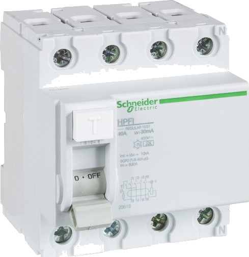 Schneider Electric Residual current circuit breaker hpfi 40a 4p30ma class a (3303430235132) Schneider Electric Residual current circuit breaker hpfi 40a 4p30ma class a (3303430235132)